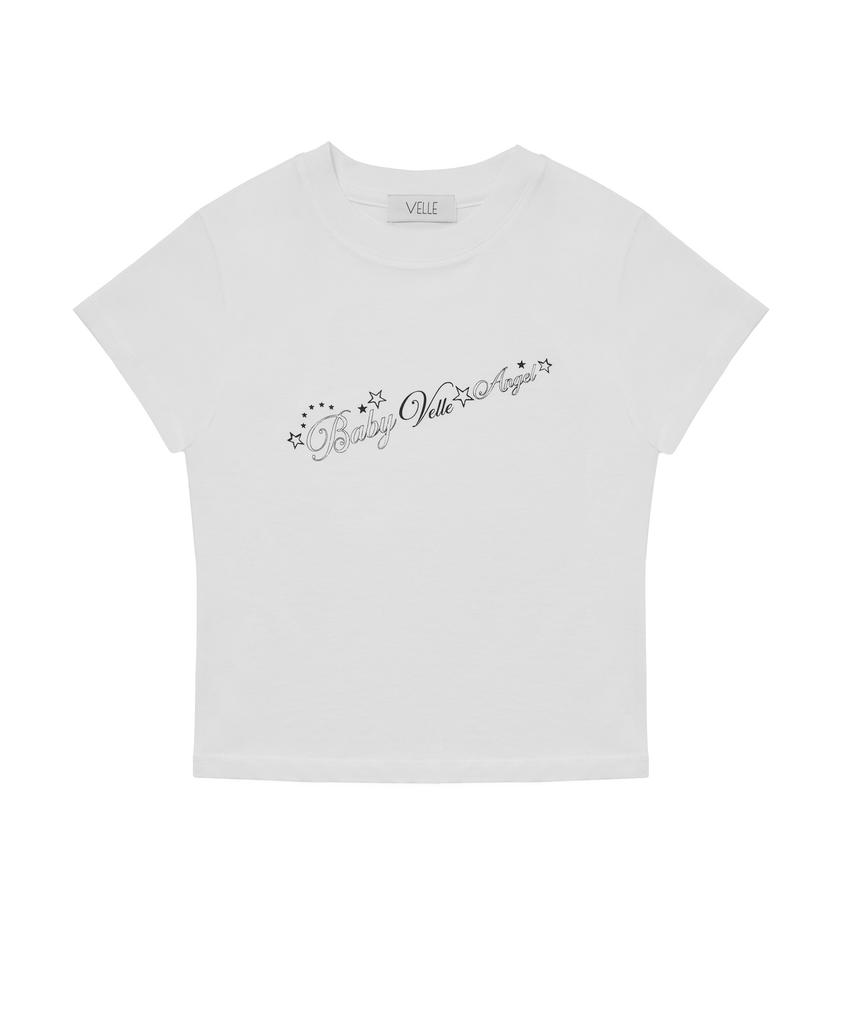 VELLE Star Lettering T-Shirt_White