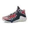 Li Ning Team Style 3 Wade Series Shock Absorbing High Top Basketball Shoes Unisex Basketball Shoes Blue Red ABAL007-6
