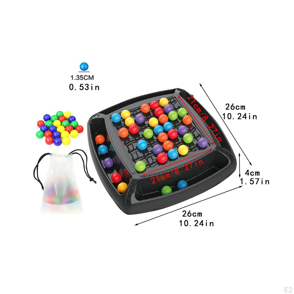 Peg Board Beads Game Creative Rainbow Matching for Travel Children 48 Pieces