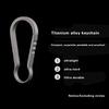Mini Titanium Alloy Carabiner Keyring Outdoor Camping Hiking Backpack Hook Keyring Horseshoe Hook Keyring Daily Portable Tool