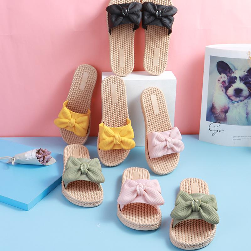 Women's Summer Bowknot Sandals: Stylish Flip Flops for Indoor & Outdoor Use