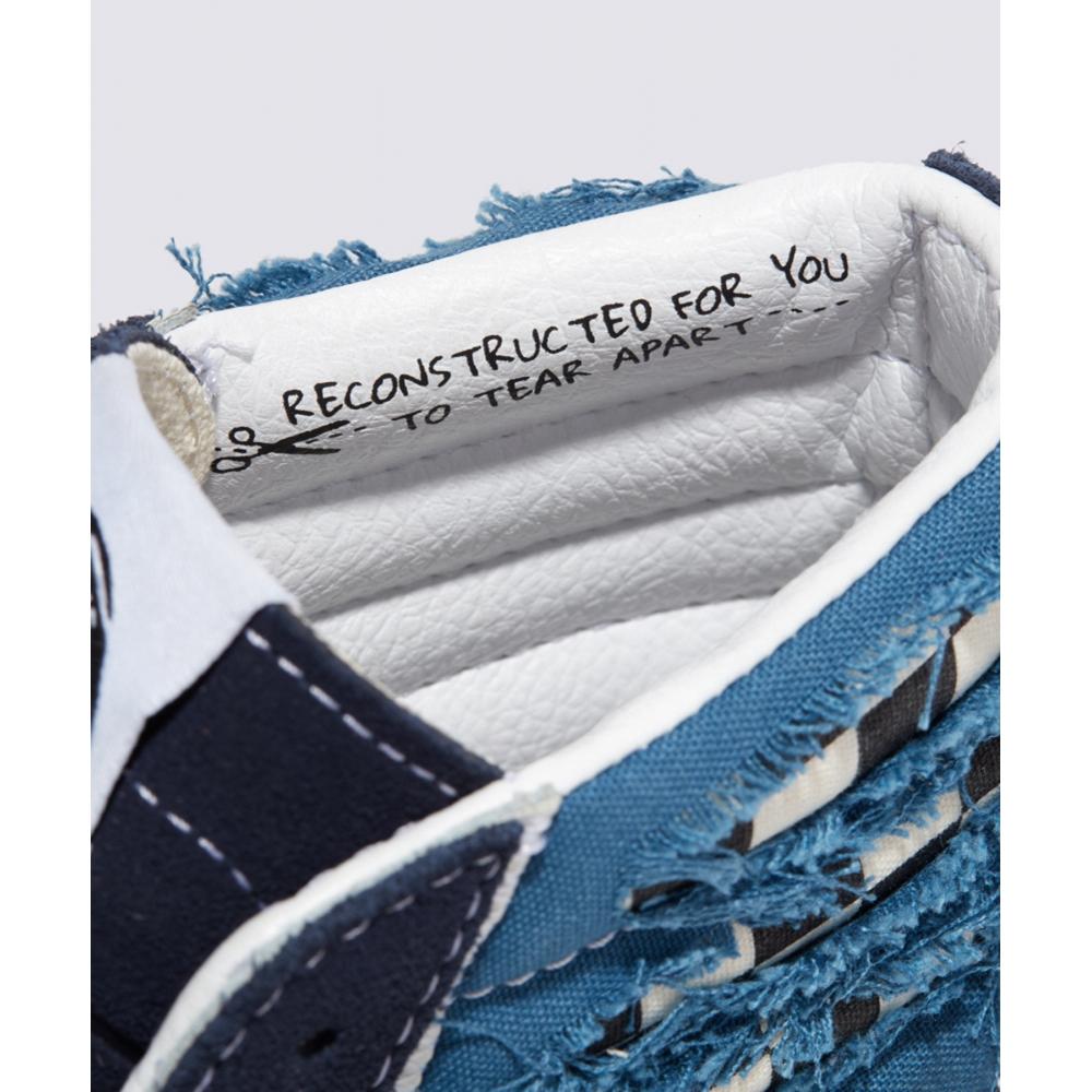 Vans Skate High Reconstructed    Stressed Check  Navy Vn0005ukngj1