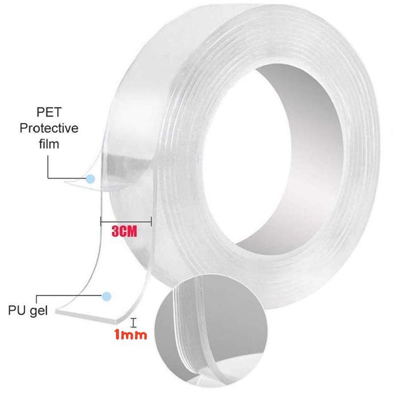 Multifunctional Double Sided Adhesive Tape Waterproof Reusable Strong Sticky Glue 5M 3M Monsters Tapes Wall Stickers