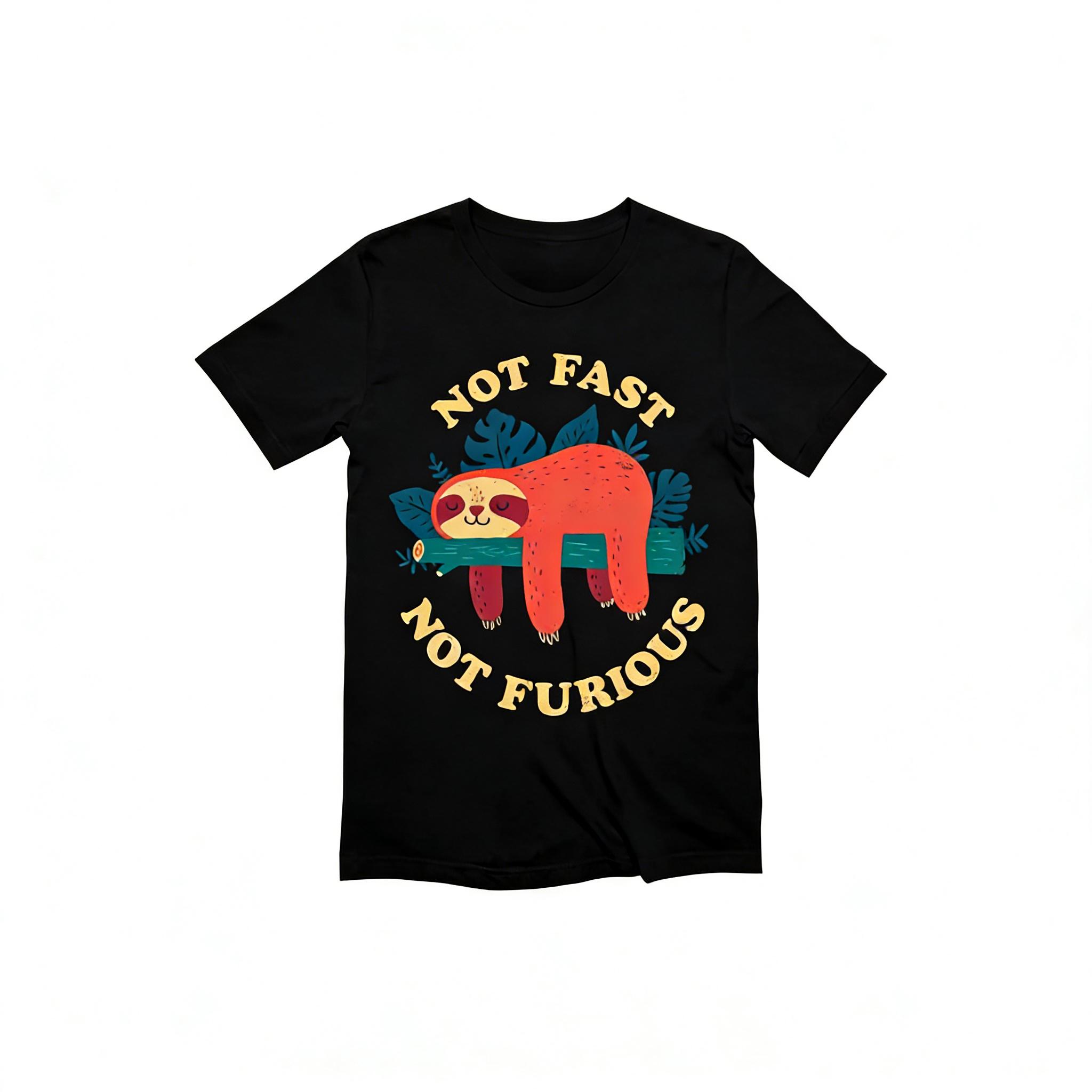 ZX The Trend Is Not Fast Not Crazy Sloth Printed Tshirt for Men and Women Casual Loose Highquality Mens Tshirt S