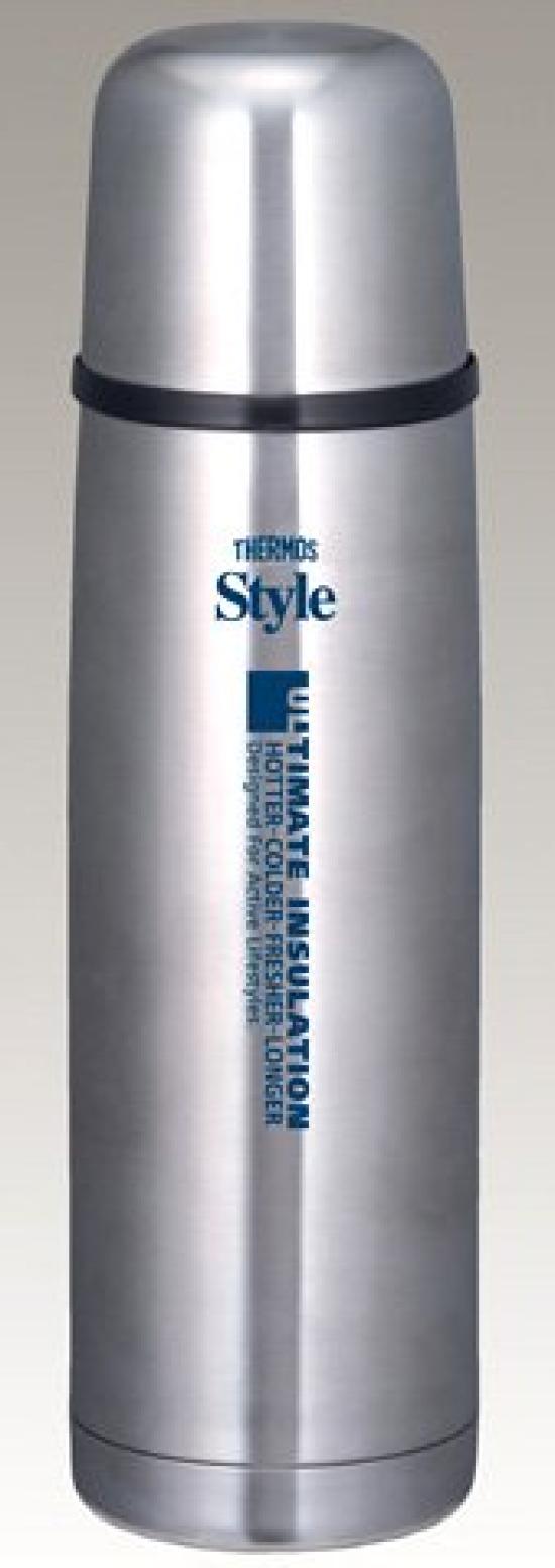 

THERMOS Stainless Steel Slim Stainless Black SBK Bottle, FDX-500 чёрный