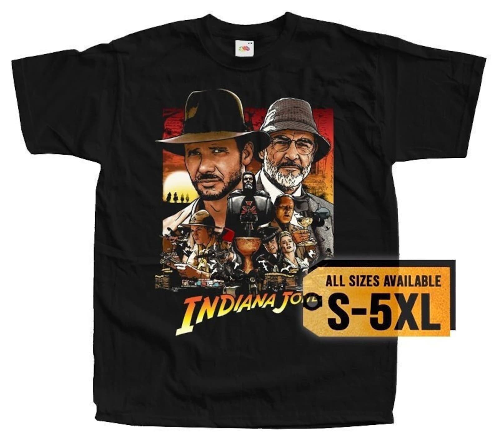 Indiana Jones V1 Poster Men T-Shirt all sizes S-5XL 3XL