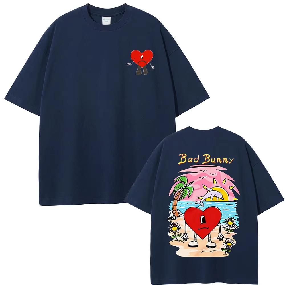 Bad Bunny Tshirt Un Verano Sin Ti Graphic T-shirts Men Women's Fashion Oversized Streetwear Unisex High Quality Cotton T Shirts