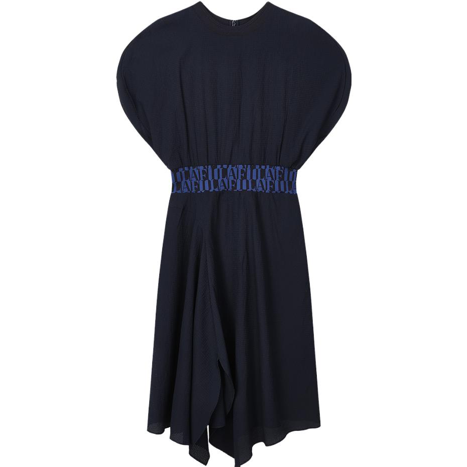 Fila Casual Fashion Woven Commuter Waist-Defining Sleeveless Dress Women Dresses Legendary-Blue F11W334311F-NV