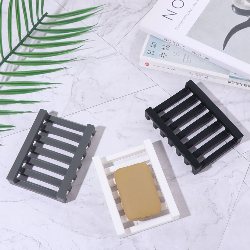 Soap Saver Flexible Soap Holder Non-slip Waterproof Bar Soap Dish Hollow Design Silicone Soap Box Bathroom