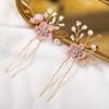  Pettine laterale con fiori artificiali e perline per capelli da sposa, per capelli, da donna, per spose, matrimonio, concorso di bellezza, diadema, copricapo, forcine, accessori per capelli, gioielli