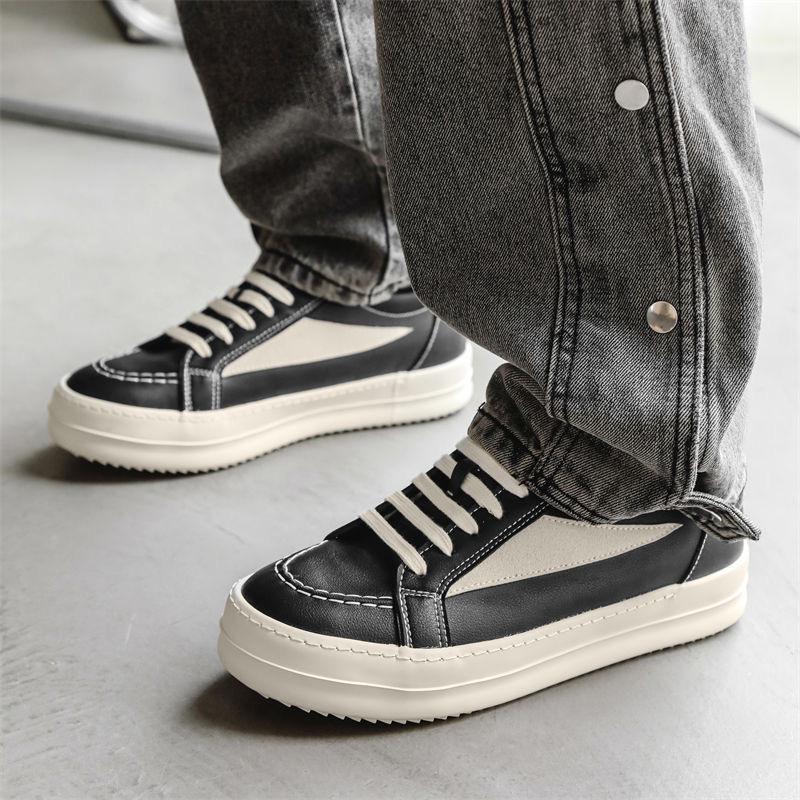 

Tide Black Men s Casual High-Top Sneakers with Thick Soles and British Style Size 40 чорний