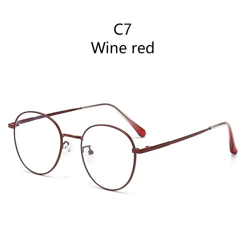 

Сверхлегкая металлическая оправа, ретро круглая оправа, очки с передовой защитой от синего света, плоские линзы для женщин Anti-Blue Light lens