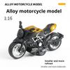 1:16 Scale Motorcycle Street Sport Bike Adv Motorcycle Simulation Die-Cast Model Collectible Ornament Toy Car Boys Pull Back
