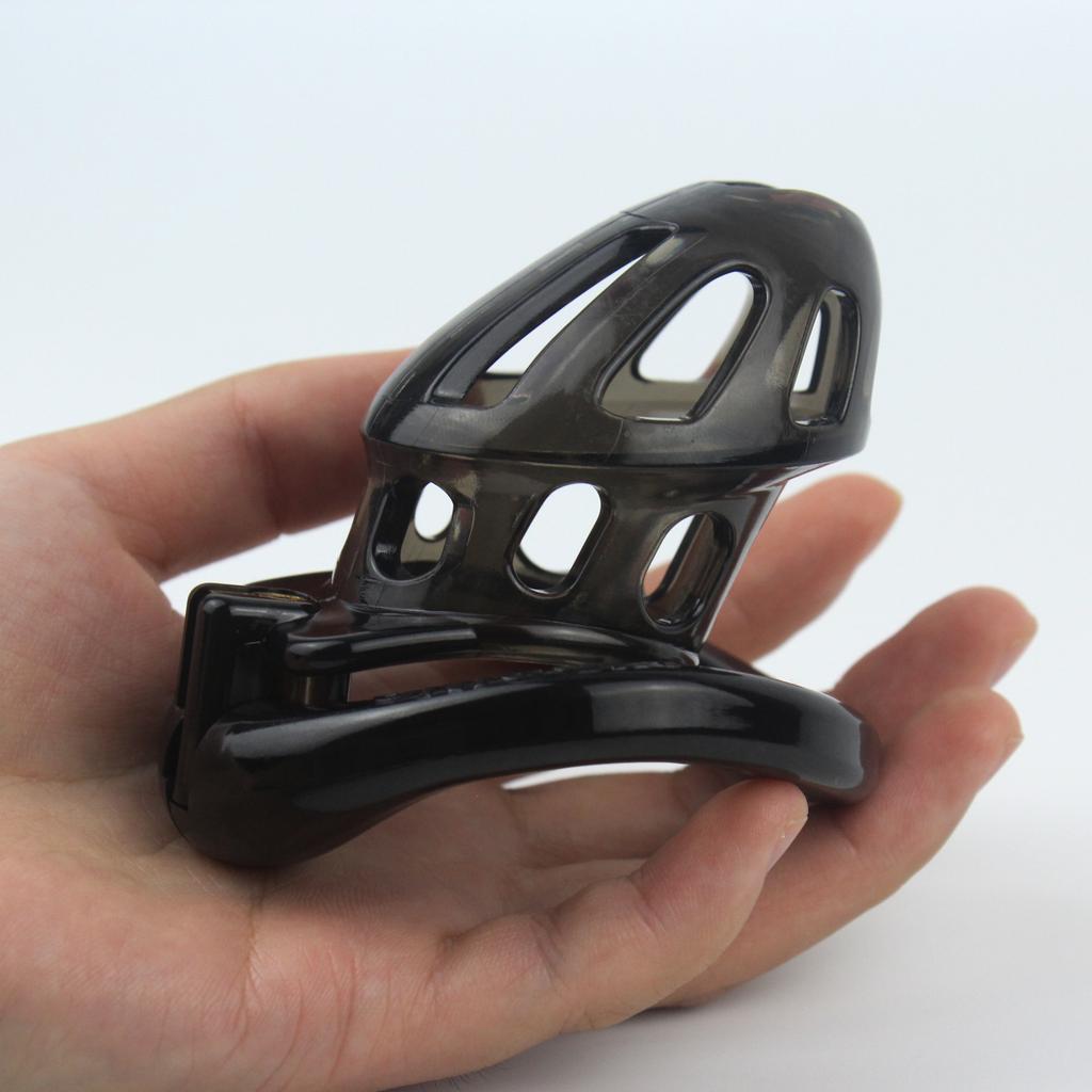 Manyjoy Plastic Chastity Bird Cage Male Locking Chastity Belt Device with 4 Penis Rings Restraint Penis Lock Sex Toy for Men Gay