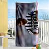 Football Player Action Beach Towel High Absorbency & Quick-Dry Comfortable Lightweight Suitable for Swimming, Gym, Camping, Yoga Vacation