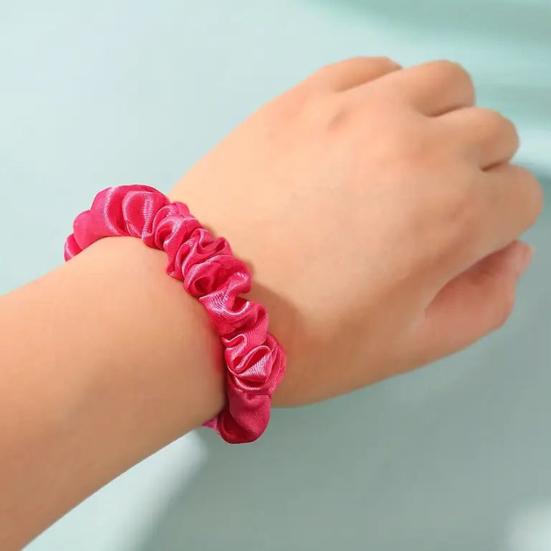 19Pcs Women Hair Tie Smooth Satin Elastic Hair Bands Gentle On Scalp Hair Ropes Daily Party Outing Hair