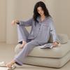 [Super Soft] Tencel Cotton Couple Pajamas Spring and Autumn Lyocell Long Sleeve One Men's and One Women's Autumn Loungewear Set