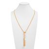 Fashion Snake Bone Chain Imitation Pearl Women's Necklace Exaggerated Gold Long Flowing Su Adjustable Necklace Party Jewelry