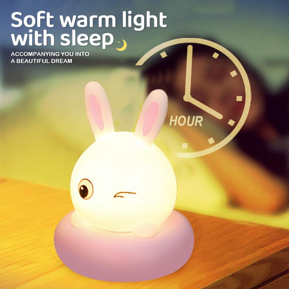Animal LED Night Light for Kids 3 Level Dimmable Touch Sensor Nursery Sleeping Nightlights for Toddler Baby Room Decor