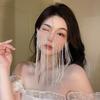 Vintage Bride Hanfu Veil: Ancient-Style Face Covering & Costume Accessory