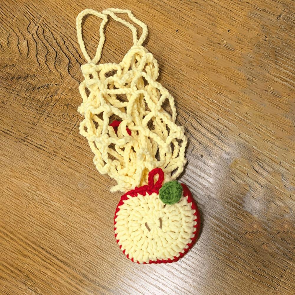 Sac en Maille Pliable Forme Fruit pour Fruits Sac de Rangement pour Petits Objets Porte-Gobelet Accessoire pour Tasse