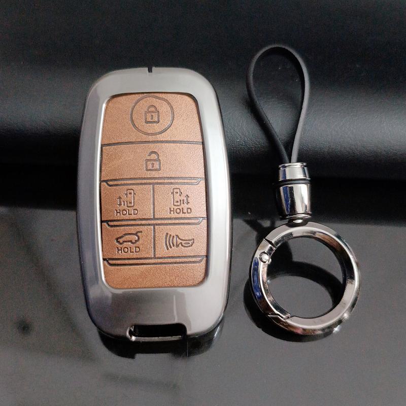6 Button Remote Control Zinc Alloy Car Key Cover Holder for KIA Sedona Grand Carnival Sorento Shell Fob Key Case Protection Skin