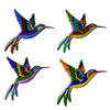 3D Colorful Garden Birds Sculpture Outdoor Iron Hanging Decor Ornaments,Wall Art Decorations for Fence Patio Balcony Living Room