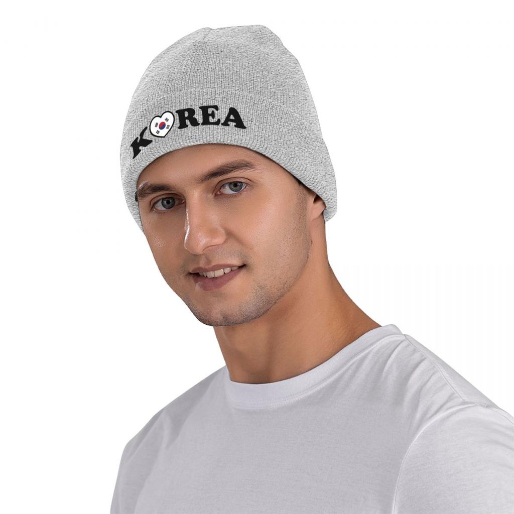 South Korea Flag Warm Knitted Cap Winter Knit Bonnet Hat Skullies Beanies Hip Hop Caps for Unisex