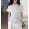Women's White Short-Sleeve Loose Fit T-Shirt - Versatile Casual Spring/Summer 2024 Trend