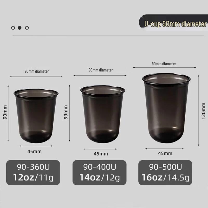 Homeglen Disposable U-Shaped Plastic Cold Beverage Cups with Lids and Straws
