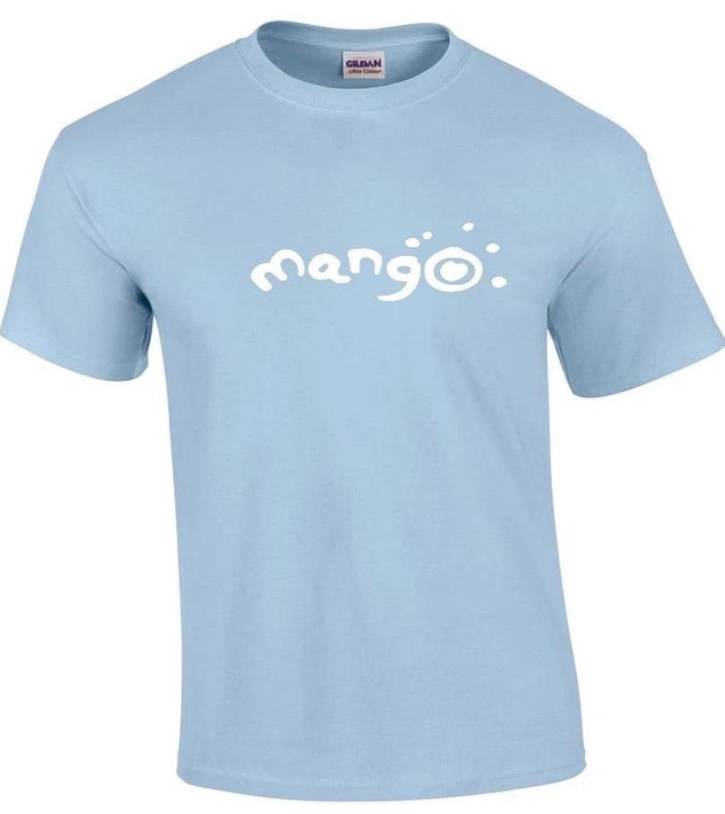 Mango Airlines White Logo South African Aviation Light Blue Cotton T-Shirt S
