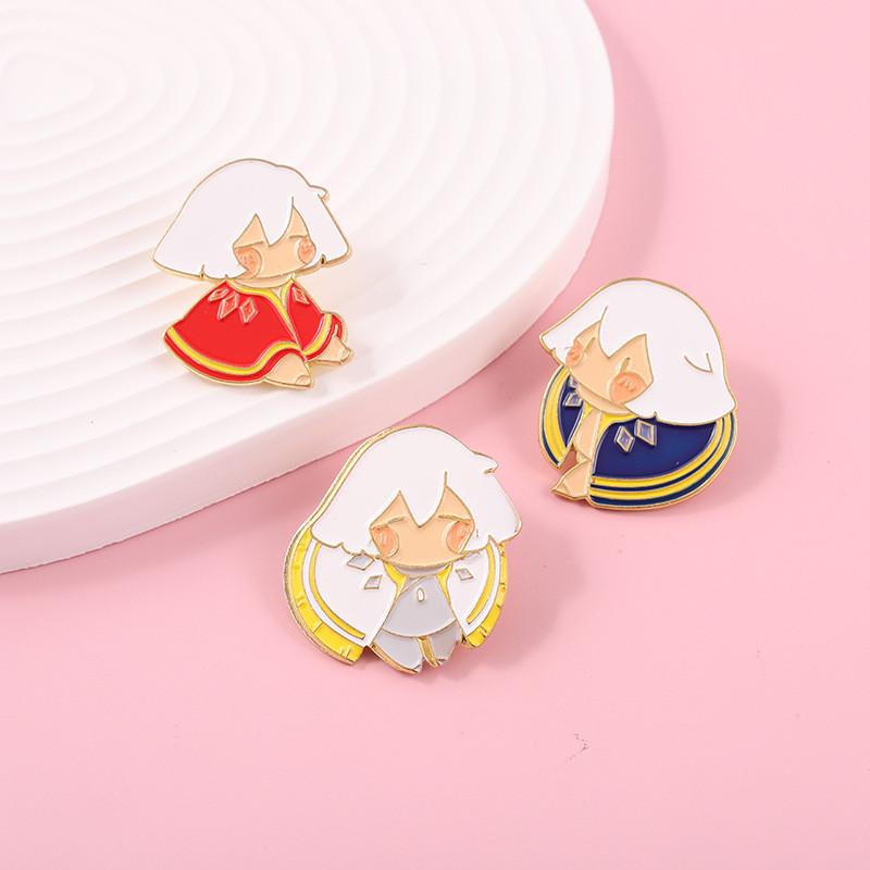 Adorable Game Sky Encounter Brooch Cute Doll Pin With Charming Cloak Design For Sweaters