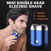 USB Rechargeable Magnetic Rotary Razor Double Head Men's Beard Trimmer  Daily Use