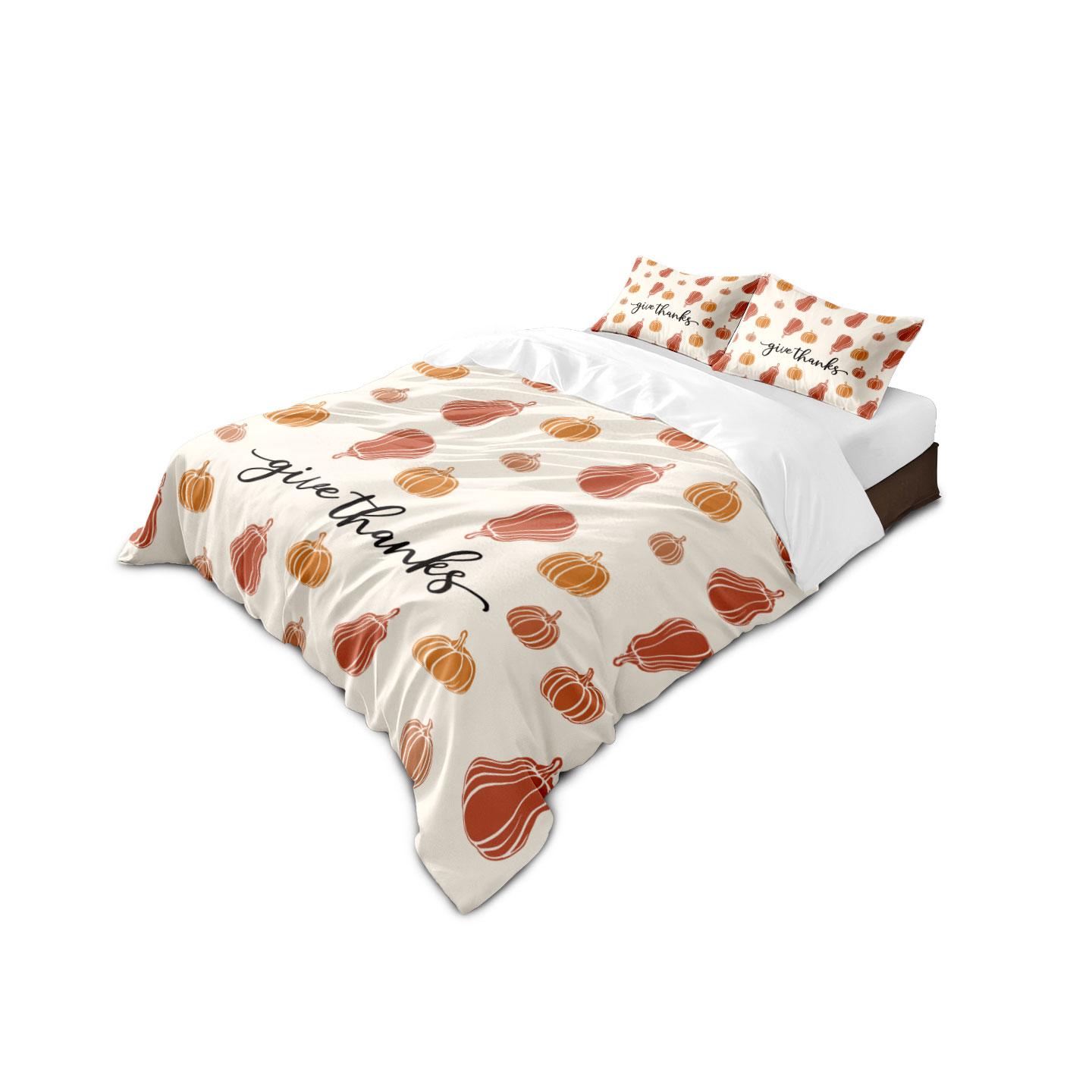 

Набор из 3 предметов Лоскутное одеяло без сердцевины Осенний урожай разных размеров для спальни, общежития, праздничное постельное белье, украшение, машинная стирка 135x200cm-EU-Single&set