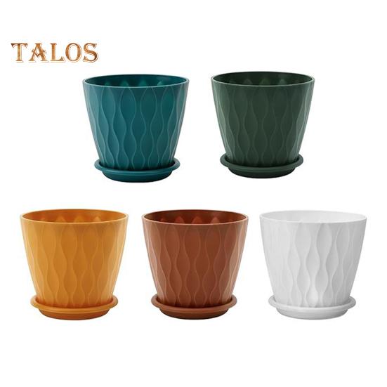 

5 шт. цветочных горшков с рисунком в виде водной ряби, горшки для рассады, горшки для семян, стартовые горшки с дренажными отверстиями и поддонами для домашних растений