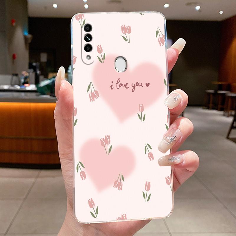 Case For OPPO A31 2020 / OPPO A8 2019 Coque Capa Flower Butterfly Phone Cases CPH2015 Soft Silicone Transparent TPU Jelly Cover