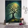 Tree Of Life Wall Tapestry Vintage Decoration Wall Hanging Cloth Home Studio Art Background Cloth Living Room Bedroom Decoration