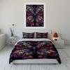 Butterfly Skull Art Decor Set Soft Comfortable Duvet Cover Bedding Set Included 1*Duvet Cover & 2*Pillowcases, Gift