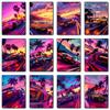Classic Cool Supersport Car Sunset Colorful Posters and Prints Canvas Printing Wall Art Picture for Living Room Home Decora Gift