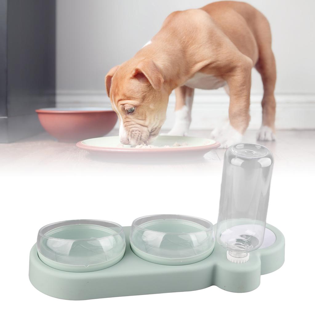 Miska na vodu a jídlo pro domácí mazlíčky Nakloněný design Zabraňuje klouzání Odnímatelná Krmná miska pro kočky a psy s lahví na vodu