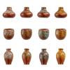 Mini Ceramic Vase Refrigerator Magnet, 3D Chinese Style Flower Vase Fridge Magnet, Home Office Kitchen Locker Decoration Magnet