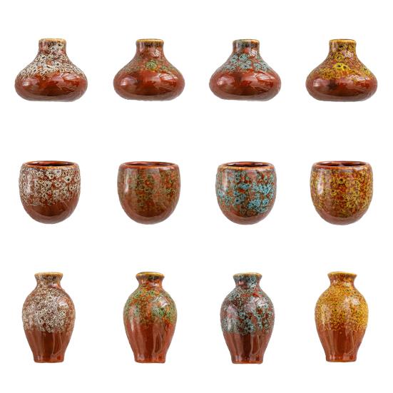 Mini Ceramic Vase Refrigerator Magnet, 3D Chinese Style Flower Vase Fridge Magnet, Home Office Kitchen Locker Decoration Magnet