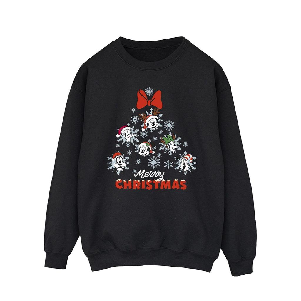 Disney Mens Mickey Mouse And Friends Christmas Tree Sweatshirt