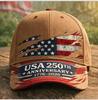American Anniversary D full print baseball cap Independence Day visor source one piece