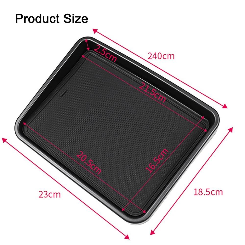 Car Center Console Storage Box Organizer Tray With Mat Pad for Suzuki Jimny 2019 2020 2021 2025 2025 Interior Accessories Black