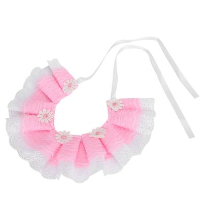 Carini Asciugamani Saliva per Animali con Fiocco di Pizzo, Bandana, Collare, Bava, Bavaglini con Decorazione a Campanellino per Cane Gatto