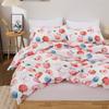 3PC Peach Rabbit Duvet Cover Cute Rabbit Fresh Peaches 1Quilt Cover 2Pillowcase Skin Friendly 100%Polyester Comfortable Bedding
