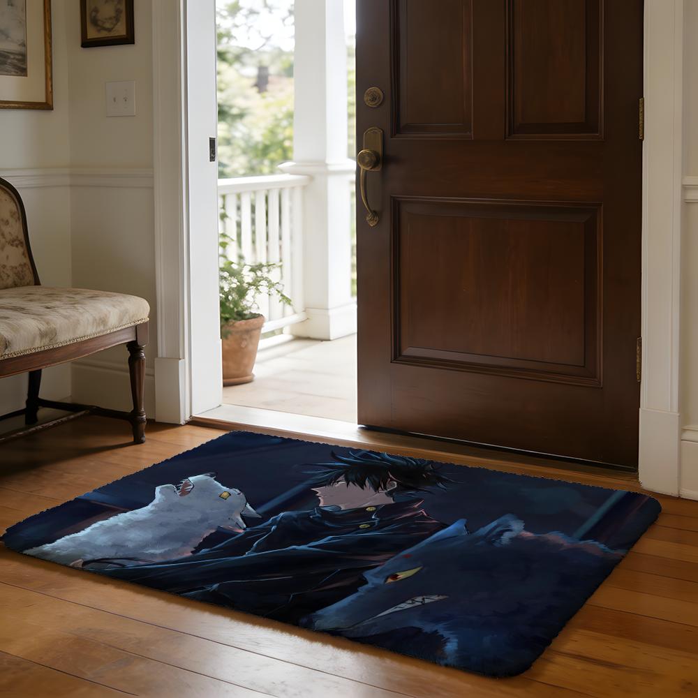 MMegumi Fushiguro Floor Mat Soft Flannel Absorbent Mat Non-Slip Rug Home Bedroom Bathroom