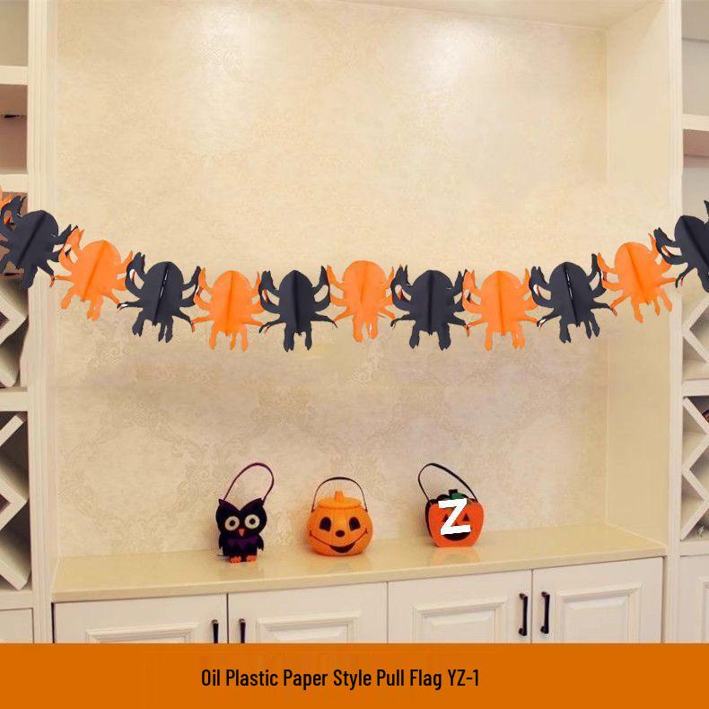 Halloween Pumpkin Lanterns & Spider Decorations for Bars, Malls, Kindergartens