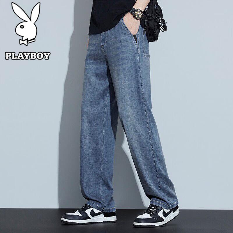 PLAYBOY Men's Summer Loose Straight Leg Jeans